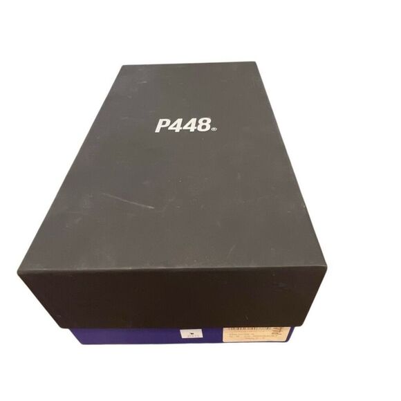 P448 Women’s Leather White Sneakers with black glitter Sz.39 Italy New - Picture 11 of 11